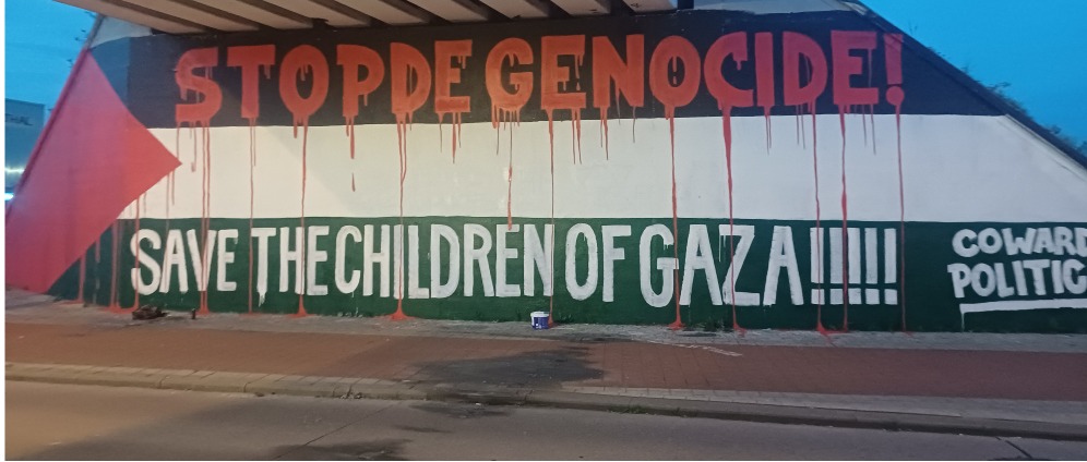 Geld inzamelen | Betaling opruimactie van gaza piece op legale grafitti muur | Doneeractie