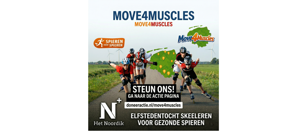 Geld inzamelen | Move4Muscles 200km skeeleren voor Spieren voor Spieren! | Doneeractie