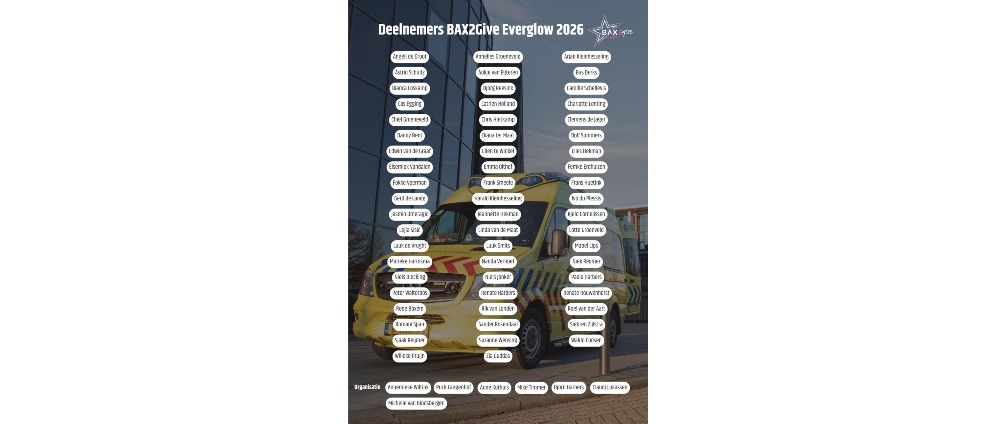 Geld inzamelen | Bax2Give WensAmbulance Oost Nederland | Doneeractie