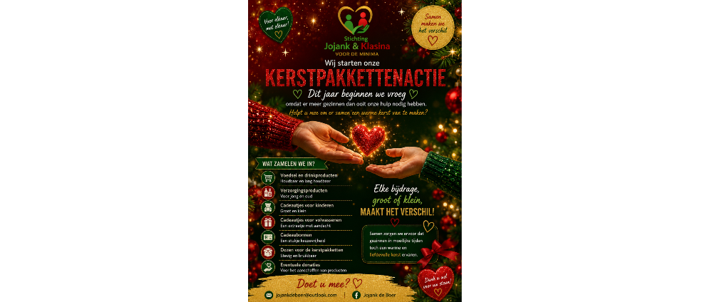 Geld inzamelen | Kerstpakkettenactie 2026 | Doneeractie