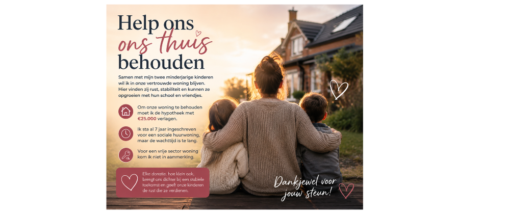 Geld inzamelen | HELP ONS ONS HUIS TE BEHOUDEN | Doneeractie