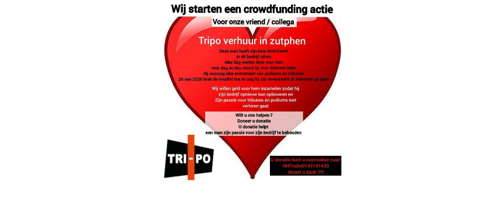 Geld inzamelen | Help tripo verhuur | Doneeractie