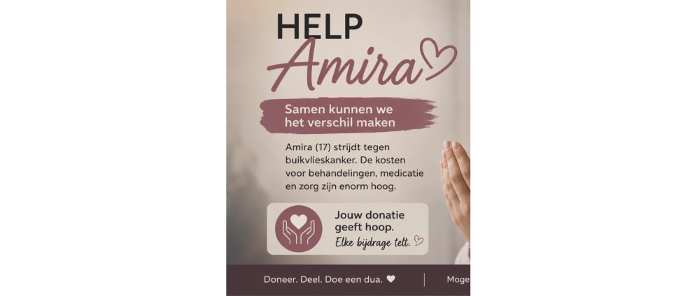 Geld inzamelen | Help amira Chabil vechten tegen kanker | Doneeractie