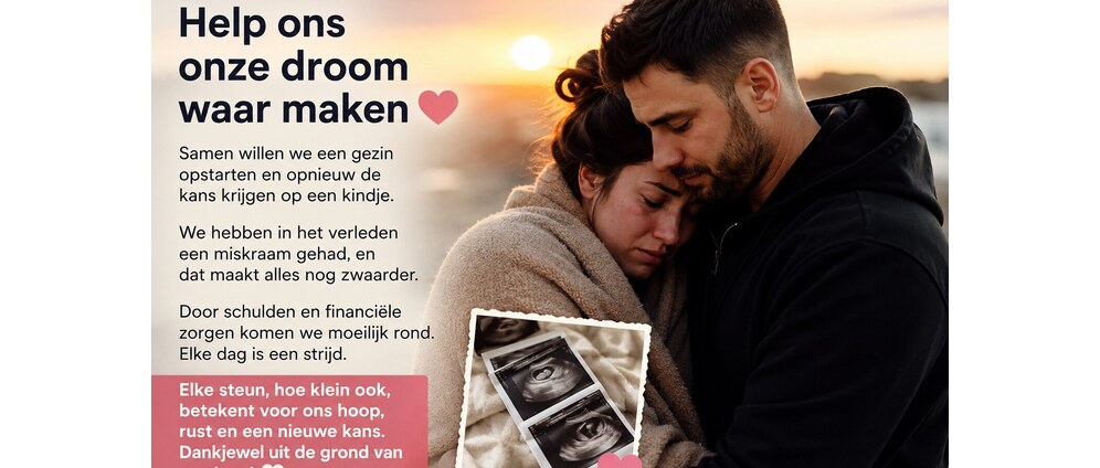 Geld inzamelen | Jouw steun geeft mij hoop | Doneeractie