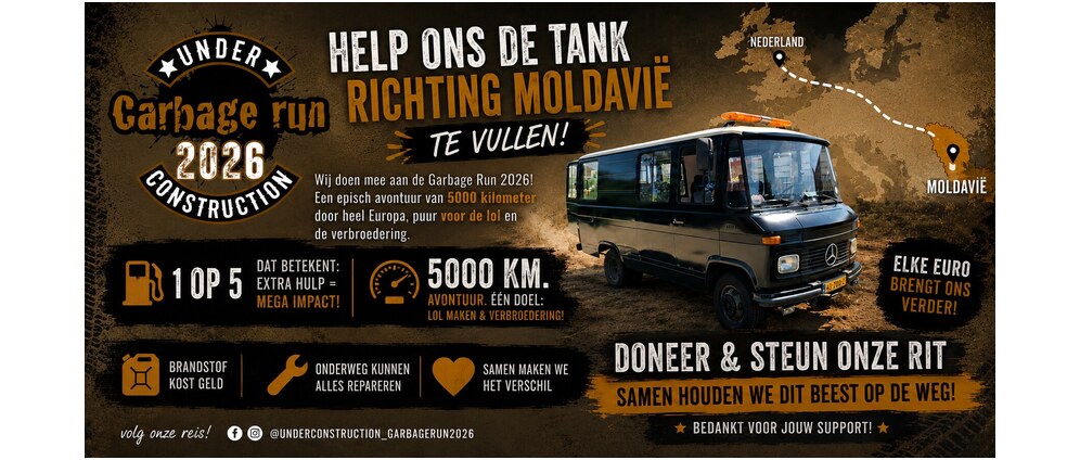 Geld inzamelen | Under Construction Garbage Run Moldavië Editie | Doneeractie