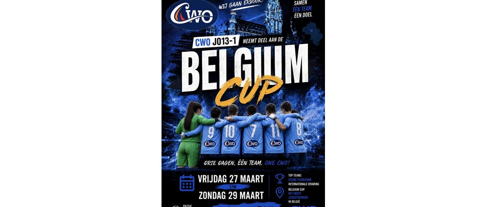 Geld inzamelen | CWO JO13 1 deelname aan BELGIUM CUP 2027 | Doneeractie