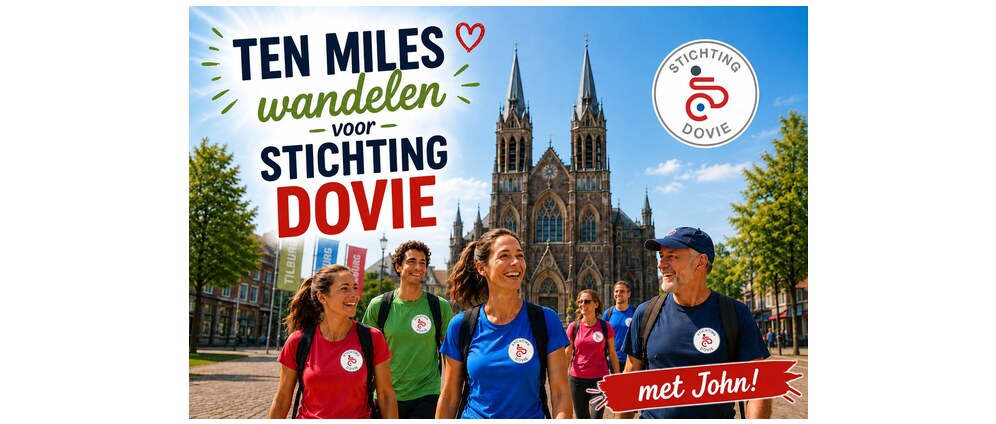 Geld inzamelen | John wandelt Tilburg Ten Miles voor Stichting DOVIE | Doneeractie