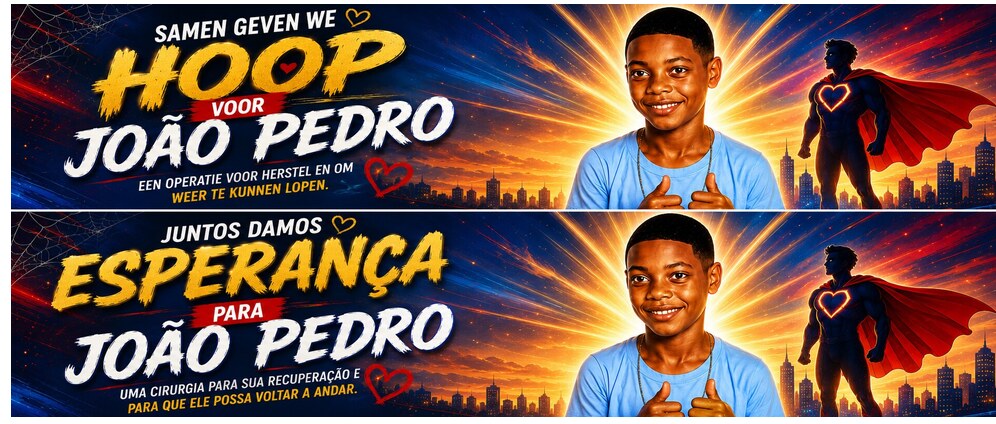 Geld inzamelen | Help João Pedro aan zijn operatie en herstel. Ajude o João Pedro a realizar sua cirurgia e se recuperar | Doneeractie