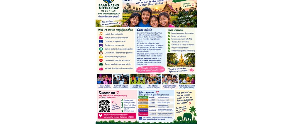 Geld inzamelen | Community Center Thailand | Doneeractie