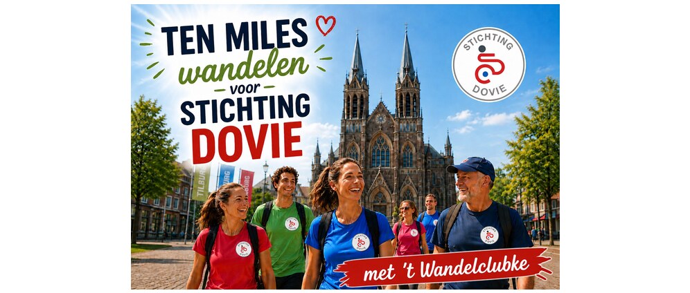 Geld inzamelen | Met het 'Wandelclubke' deelnemen aan de Tilburg Ten Miles Wandeltocht voor Stichting DOVIE | Doneeractie