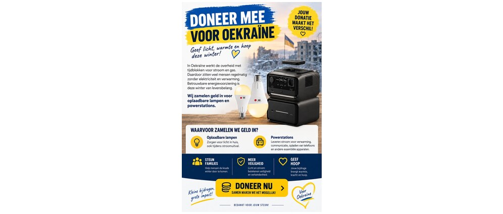 Geld inzamelen | Warmte en licht in de winter | Doneeractie
