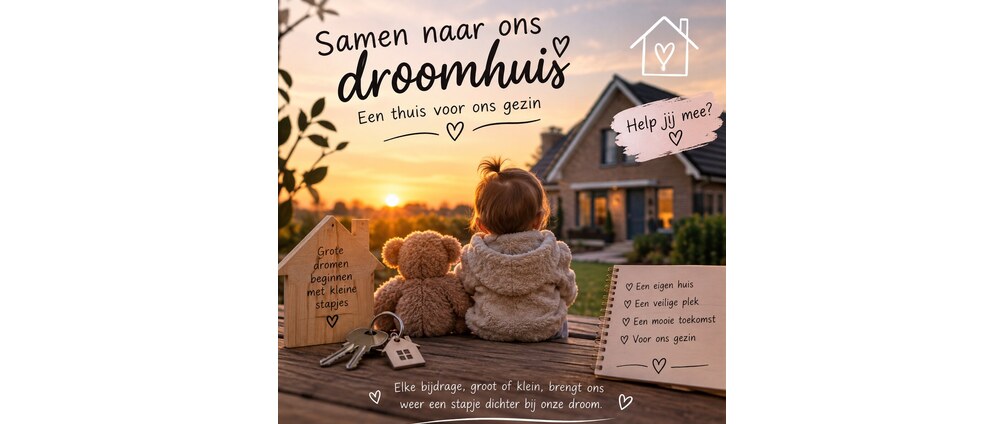 Geld inzamelen | Samen naar ons droomhuis een thuis voor ons gezin ️ | Doneeractie