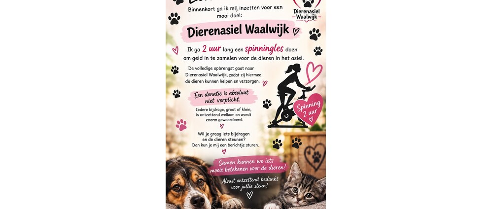 Geld inzamelen | Dierenasiel Waalwijk | Doneeractie