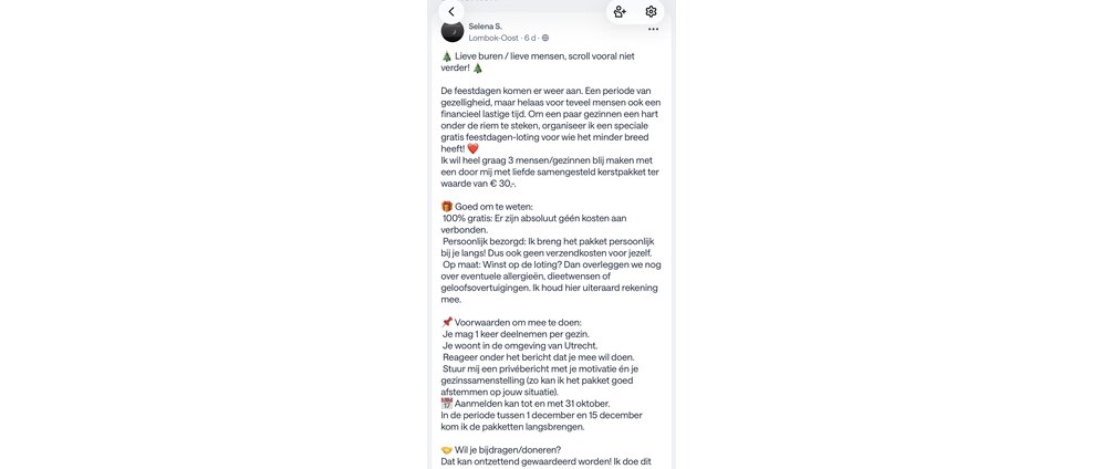 Geld inzamelen | Kerstpakketten voor mensen met een minima inkomen | Doneeractie